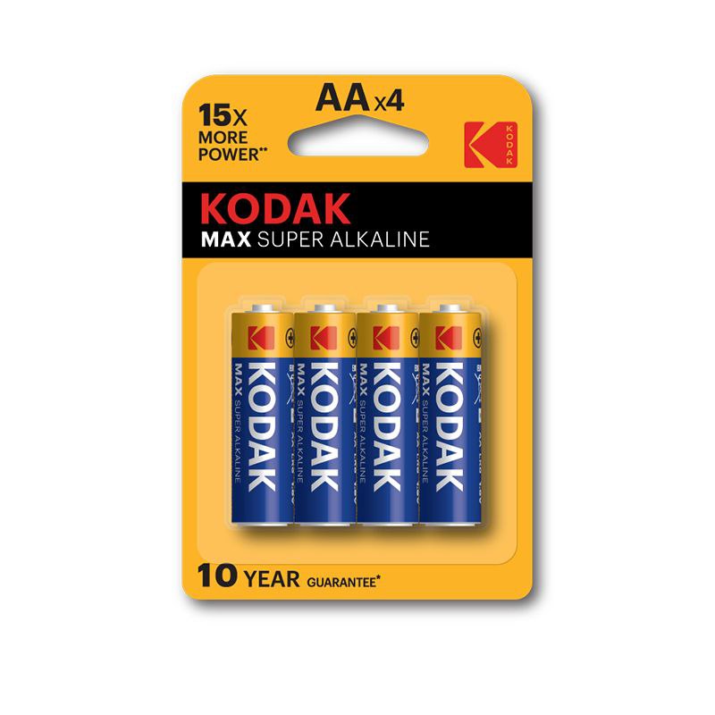 باتری قلمی مکس سوپر آلکالاین کداک (AA)  مدل KODAK MAX SUPER ALKALINE AAبسته ۴ عددی