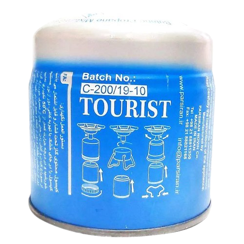 کپسول گاز یکبار مصرف ۱۹۰ گرمی توریست C-200 | parsiran TOURIST C-200