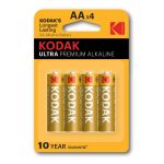 باطری قلمی اولترا پریمیوم آلکالاین کداک  4عددی AA Kodak Ultra Premium Alkaline Battery AA