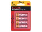 باطری قلمی سوپر هوی دیوتی کداک AA بسته ۴ عددی Kodak Super Heavy Duty AA Battery – 4 Pack