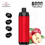 پاد ویپ یک‌بار مصرف الفاخر کرون بار دوسیب ۸۰۰۰ پاف — CROWN BAR AL FAKHER TWO APPLE