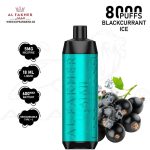 ویپ یکبار مصرف الفاخر انگور سیاه فرنگی یخ ۸۰۰۰ پاف Al Fakher Crown Bar Blackcurrant Ice 8000 Puff