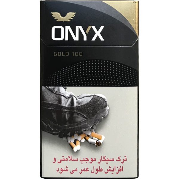 سیگار اونیکس مشکی طلایی سوپراسلیم Onyx Gold 100 Cigarette