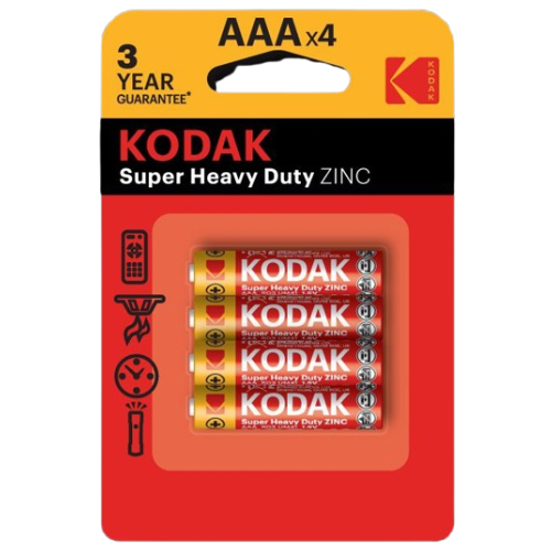 باتری نیم قلمی کداک AAA سوپر هوی دیوتی KODAK Super Heavy Duty AAA