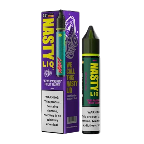 سالت نیکوتین نستی کیوی پشن فروت گوآوا  NASTY LIQ Kiwi Passionfruit Guava 35mg 30ml